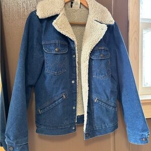 Vintage Wrangler Denim Jacket with Sherpa Lining